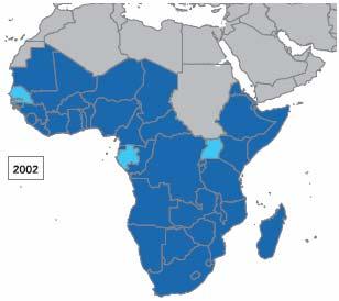 People in sub-saharan Africa on antiretroviral treatment as