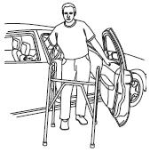 Use your arms and lift your bottom further across the seat towards the driver s side. Lift your legs into the car slowly.