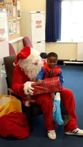 Highlights from the festivities A four year old, who attended Harrow Fire Station with his mother, had never received a Christmas present in his life.