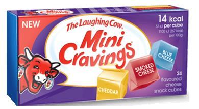 age The Laughing Cow Mini Cravings Cheese 47% 38%
