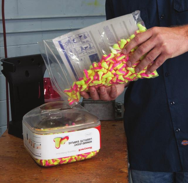 Plug N Play Prefilled canister contain 400 pairs of earplugs Refill as Needed Refill bags contain 200 pairs of earplugs Earplug dispensers offer a cost-effective solution to outfitting many workers