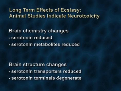 sustained increase in the amount of serotonin in the synaptic space, leading to sustained activation of more serotonin receptors. This can produce an elevated mood (or euphoria).