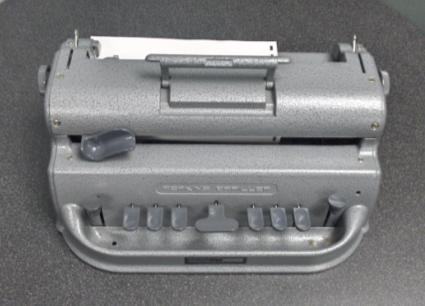 ASSISTIVE TECHNOLOGY FOR DEAFBLIND PEOPLE EQUIPMENT TO MAKE BRAILLE Perkins Brailler Person uses the