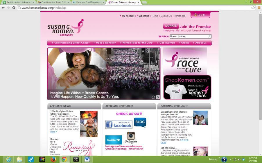 ACCESS YOUR PARTICIPANT CENTER After you register for the Race for the Cure, utilize your Participant Center to track fundraising, send