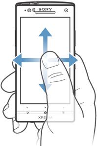 Untuk menatal Seret atau kuis jari anda dalam arah yang anda hendak tatal pada skrin. Untuk menatal dengan lebih cepat, kuis jari anda dalam arah yang anda hendak pergi pada skrin.