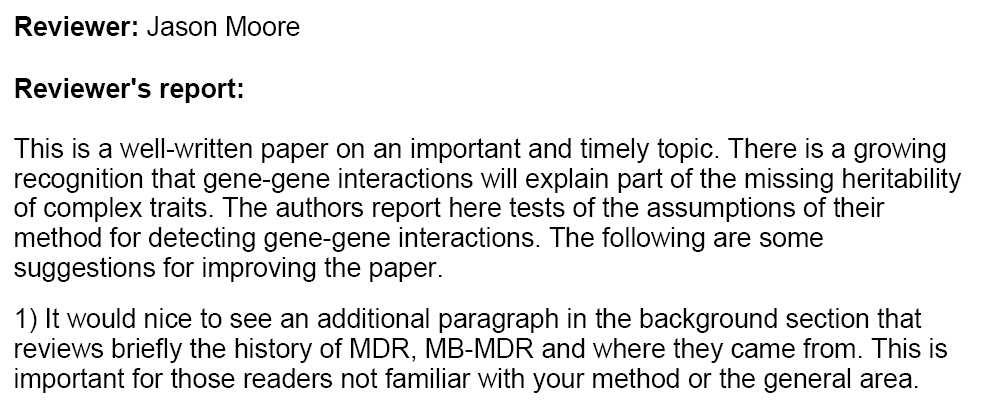 We have responded to the 3 minor comments above. We have added the following paragraph in the background section to cover the concern of the reviewer.