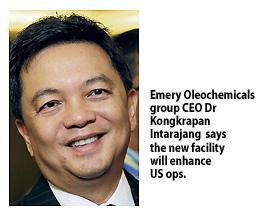 Emery Oleochem to invest US$50m in Cincinnati expansion KUALA LUMPUR: Natural-based chemicals producer, Emery Oleochemicals is investing US$50 million (RM154 million) to expand its manufacturing