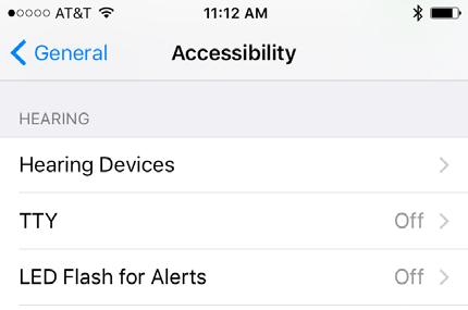 Locate, then tap the Settings icon on your ios device. 2. Within the Settings menu go to General > Accessibility > Hearing Devices. 3.