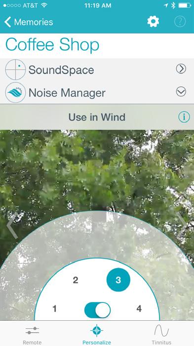 NOISE MANAGER The Noise Manager option allows you to adjust the settings for multiple noise types in order to manage sound clarity and comfort.