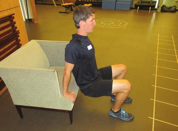 Move from forearms to hands maintaining neutral spine position. Widen feet if too much movement in spine occurs.