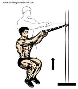 1. In a controlled fashion, slowly squat down until your knees are parallel to the floor. Remember not to bounce at the bottom of the movement. 2.