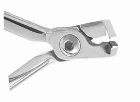 800-107 Fine tips to easily access hard to reach areas. Cuts wire ligatures, pins and elastics. Maximum cutting capacity: Soft wire up to.012. 7 cutting angle.