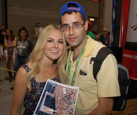 The Shot Broadway actress and country star Laura Bell Bundy was performing outside the Bridgestone Arena and despite the heat, the crowd was probably the largest of any artist held at that venue