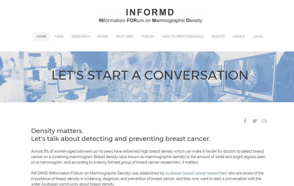 Breast Density Increased breast density is associated with an increased risk of breast cancer.