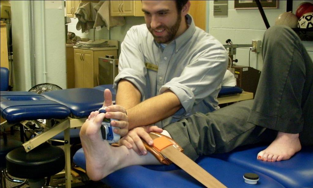 HHD Position: Dorsal surface proximal to metatarsal heads, force transducer perpendicular to