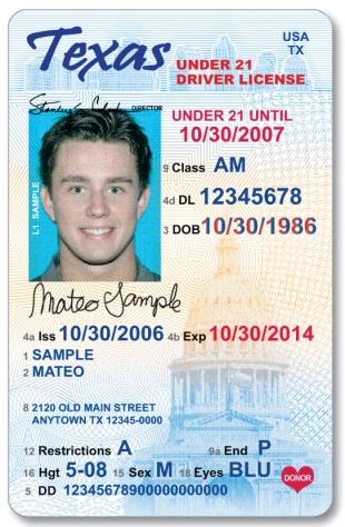 Minor Driver s License and Identification Cards Minor (under 21) DL and ID cards have a vertical format and indicate UNDER 21 on the front of the