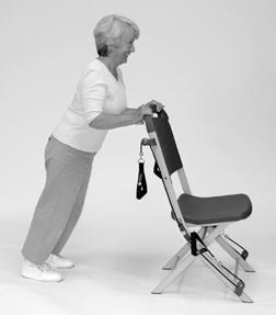 Chair Push-up Goal: To increase strength and stability of chest, shoulders and back. 1. Stand 2-