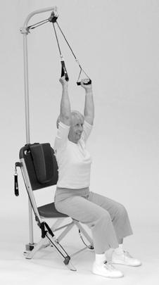 Additional Exercises with the Freedom Flex Lateral Pulldown Goal: To increase strength of back muscles. 1. Position the Saddle Hook so you can grip the handles with arms fulley extended overhead.