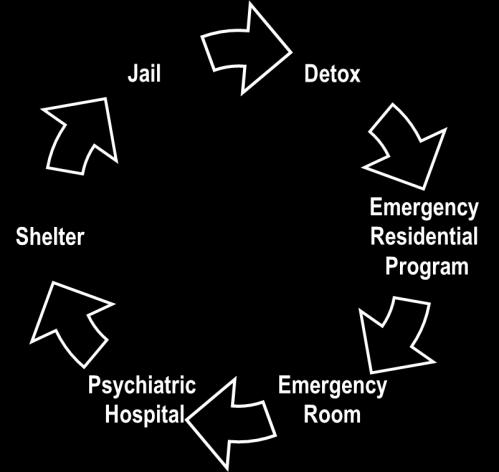 SAMHSA s National GAINS Center 7/8/05 The Institutional Circuit of Homelessness and Crisis Service Systems The Institutional Circuit Indicates complex, cooccurring social, health and behavioral