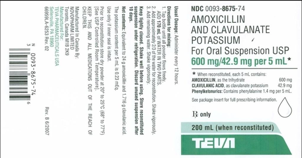 mg 5. Ordered amoxicillin/clavulanate 875 mg every 12 hours. See label for medication on hand. What is the amount to administer?