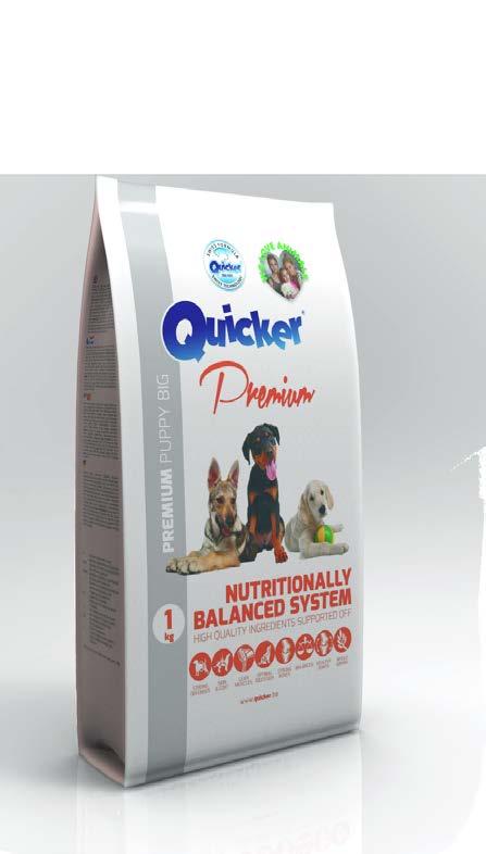 QUICKER PREMIUM PUPPY BIG Quicker Premium Puppy Big is completely nutritionally balanced food for puppies.