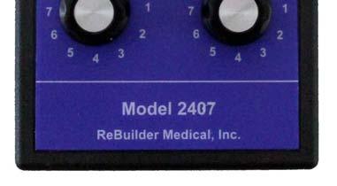 83Hz and the light next to the ReBuilder Medical logo is flashing rapidly.