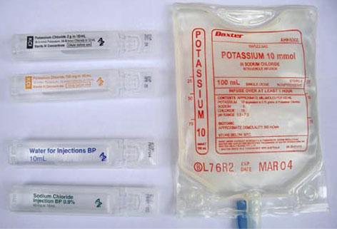 Potassium Chloride Classification: Electrolyte Actions: Potassium is an electrolyte essential for membrane stability.