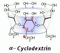 Cyclodextrins Cyclic compounds composed of 6-8 glucose units Solubilizing properties similar to