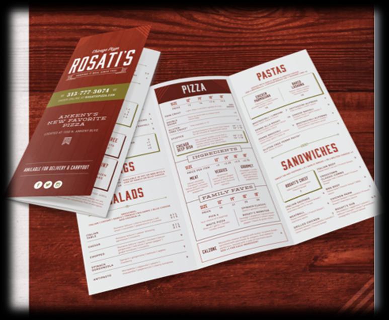 Our menu variety fills the consumer s needs for the gourmet and specialty items.