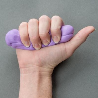 8 Weeks Postop (continued) Create a tubular shape with the putty. Squeeze and rotate the putty in your hand. (a maximum of 3-5 minutes) Squeeze the hand exerciser.