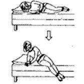 Getting in/out of bed: The log roll technique is normally the most comfortable method of getting in and out of bed with back pain.
