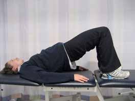 5. Tabs Lie on your back with knees bent. Place your hand on your lower stomach, below the navel. Breathe in and as you breathe out slowly tighten and pull your stomach muscles away from your hand.