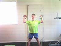Shoulder Exercises Standing Shoulder Press Stand with the resistance band under your feet, which are