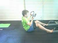 Slowly return to the start position Reverse Flyes Attach the resistance band to a door-frame.