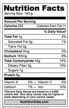 Section 5: Directions: Use the following information to answer questions 9 and 10. (8 points each). A teacher displayed some nutrition fact labels for students to examine.