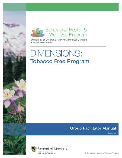DIMENSIONS: Tobacco Free & Well Body Program Training Materials Advanced
