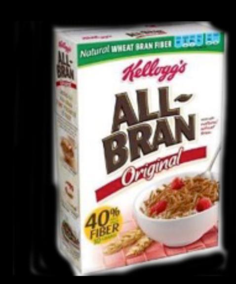 One serving of All Bran has about 51% of the daily