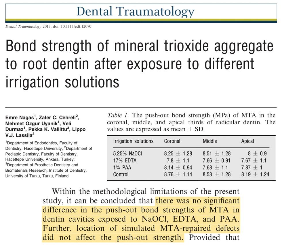 DISCUSSION In our study Statistically significant difference was found between apical and coronal third WHY?