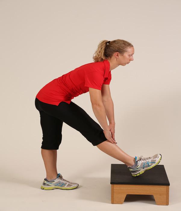 Hamstring stretch This exercise can be done sitting or standing.