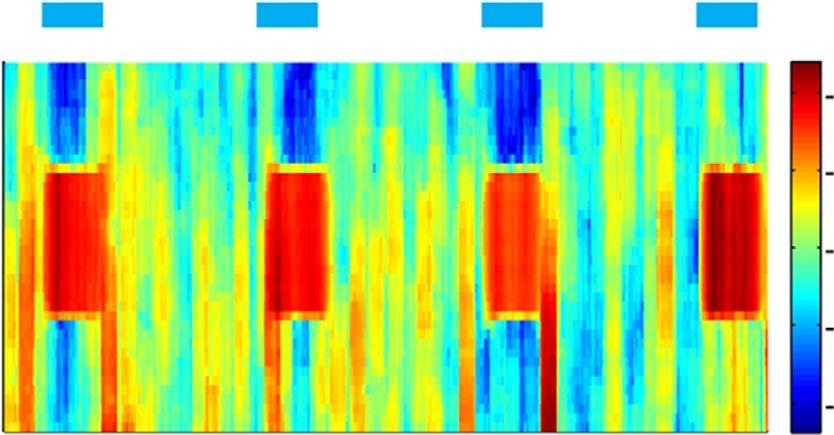 (c) PSTH of the representative neurons (aligned by the pulse light onset, blue rectangle) reveals its response probability to the blue light stimulus.