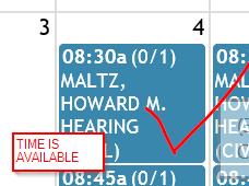 hearings. In order to schedule a hearing, there must be an event block created. 2.