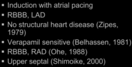 Features Induction with atrial pacing