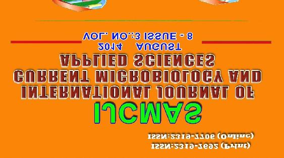 Int.J.Curr.Microbiol.App.Sci (20) 3(8) 765770 ISSN: 237706 Volume 3 Number 8 (20) pp. 765770 http://www.ijcmas.