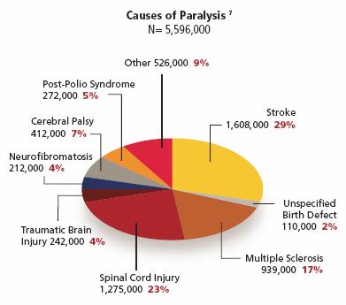 2 Figure 1: Statistic of the causes of paralysis and spinal cord injuries [1]. Even though these are statistic in US, the problems still no exception in other countries.