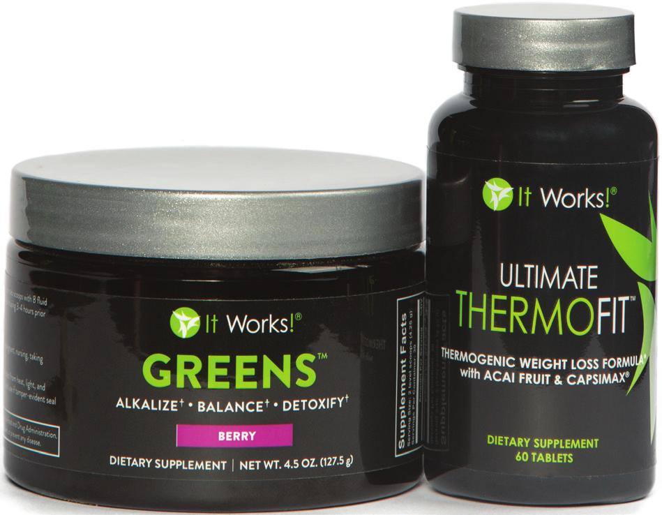 REBOOT: EVERY DAY Greens Berry and Ultimate ThermoFit work together to fuel your body with the nutrition it needs to REBOOT and fire up your metabolism.