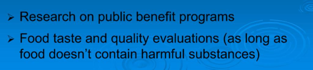 publically available or subjects deidentified Research on public benefit