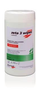 Clinical Disinfectant SURFACE DISINFECTION OF MEDICAL DEVICES zeta 3 wipes TOTAL Classic fragrance ZETA 3 WIPES TOTAL are medium alcohol content disinfectant wipes.