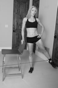 ) Attach one end of the resistance band to the ankle furthest from the door (outer ankle). 4.