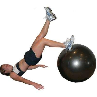 Rest 30s Bridge - Single Leg On Exercise Ball Lie face up, one foot on a