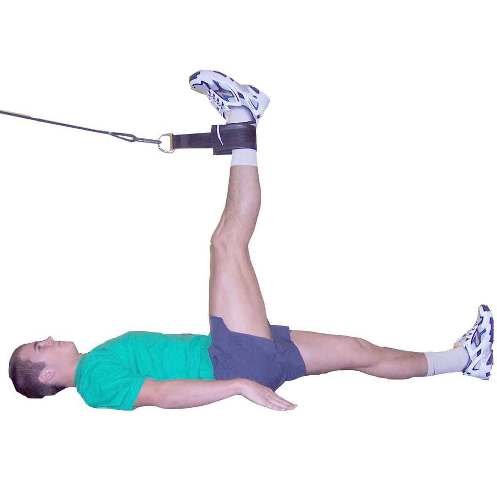 Rest 60s Hip Extension - Lying - Cable Lie face up, head toward high cable